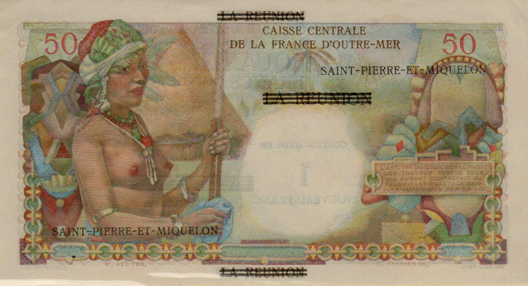 SAINT PIERRE & MIQUELON 1 1961 UNC- P-30/b